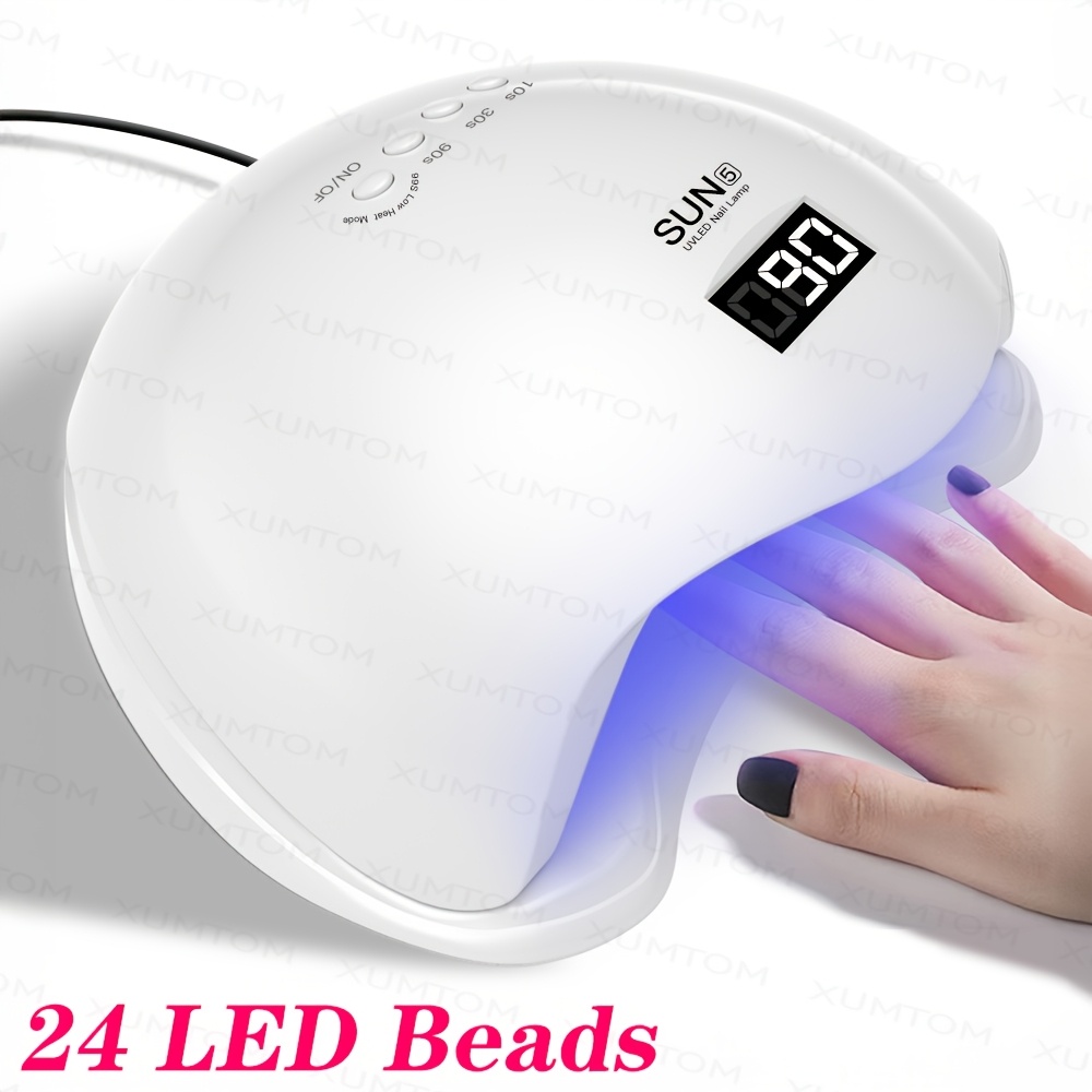 HOTU LED Svetilka za nohte, Prenosni USB sušilec gel lakov z avtomatskim senzorjem in časovnikom, Hitro sušeča luč za nohtno umetnost za domači