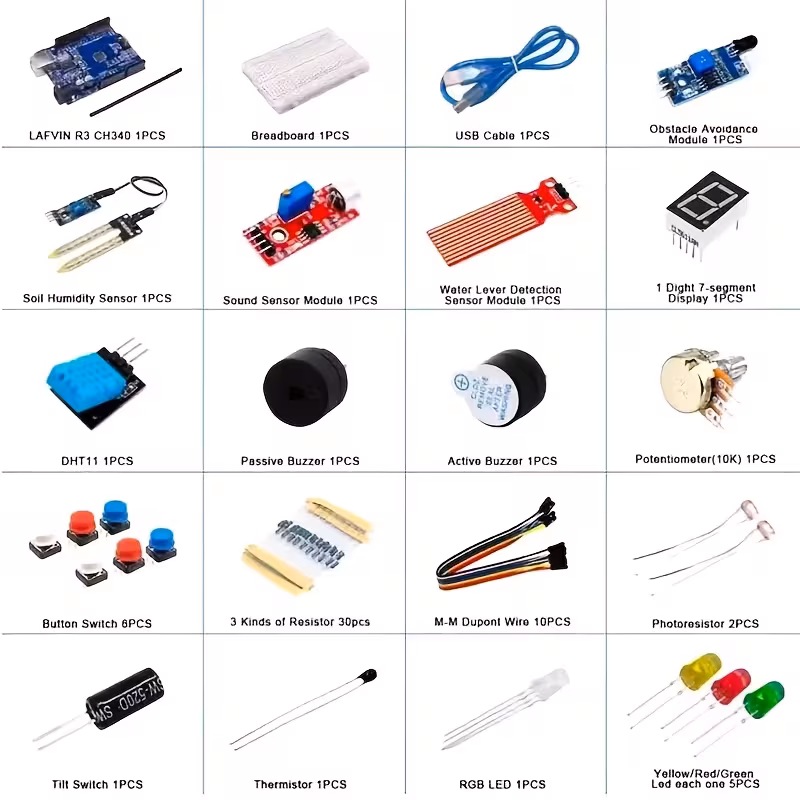400 breadboard and development project starter kit r3 kit electronics sensors led potentiometer Product details 1