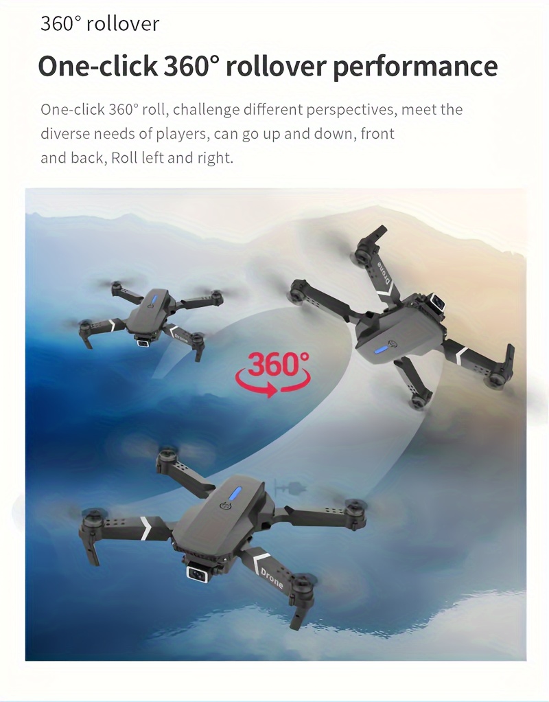 Beginner-Friendly Drone | 1080P HD Folding Quadcopter with Voice Gesture Control | Wireless Remote, One-Touch Takeoff/Landing | Optical Flow Positioning Mode | Includes Portable Case | Ideal for Outdoor Use, High-Quality Drone