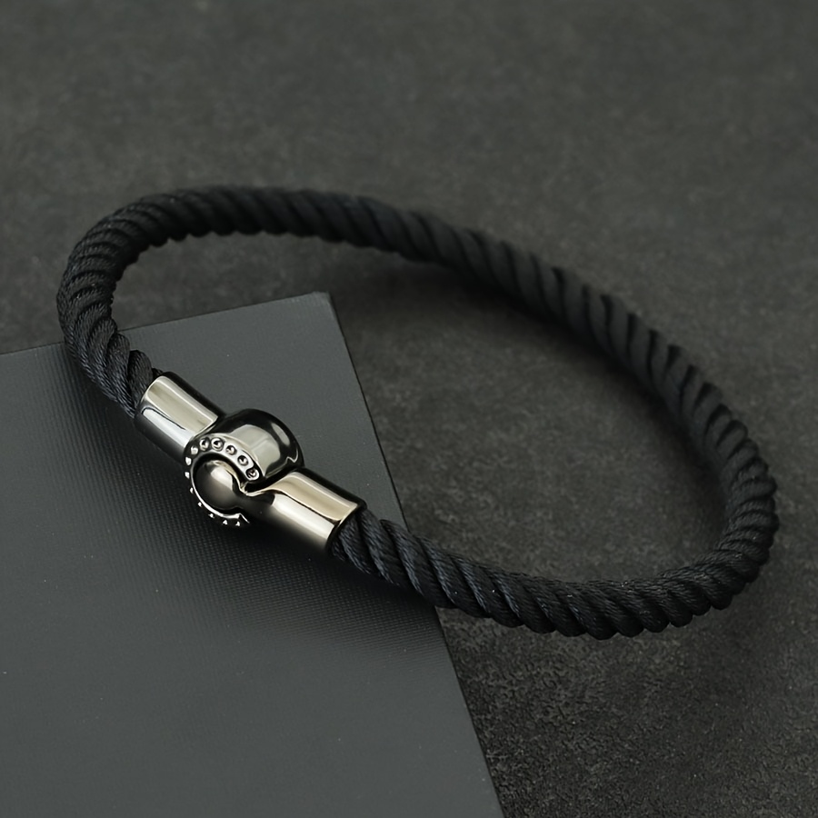 Nautical Braided Bracelet Magnetic Clasp Rope Gift