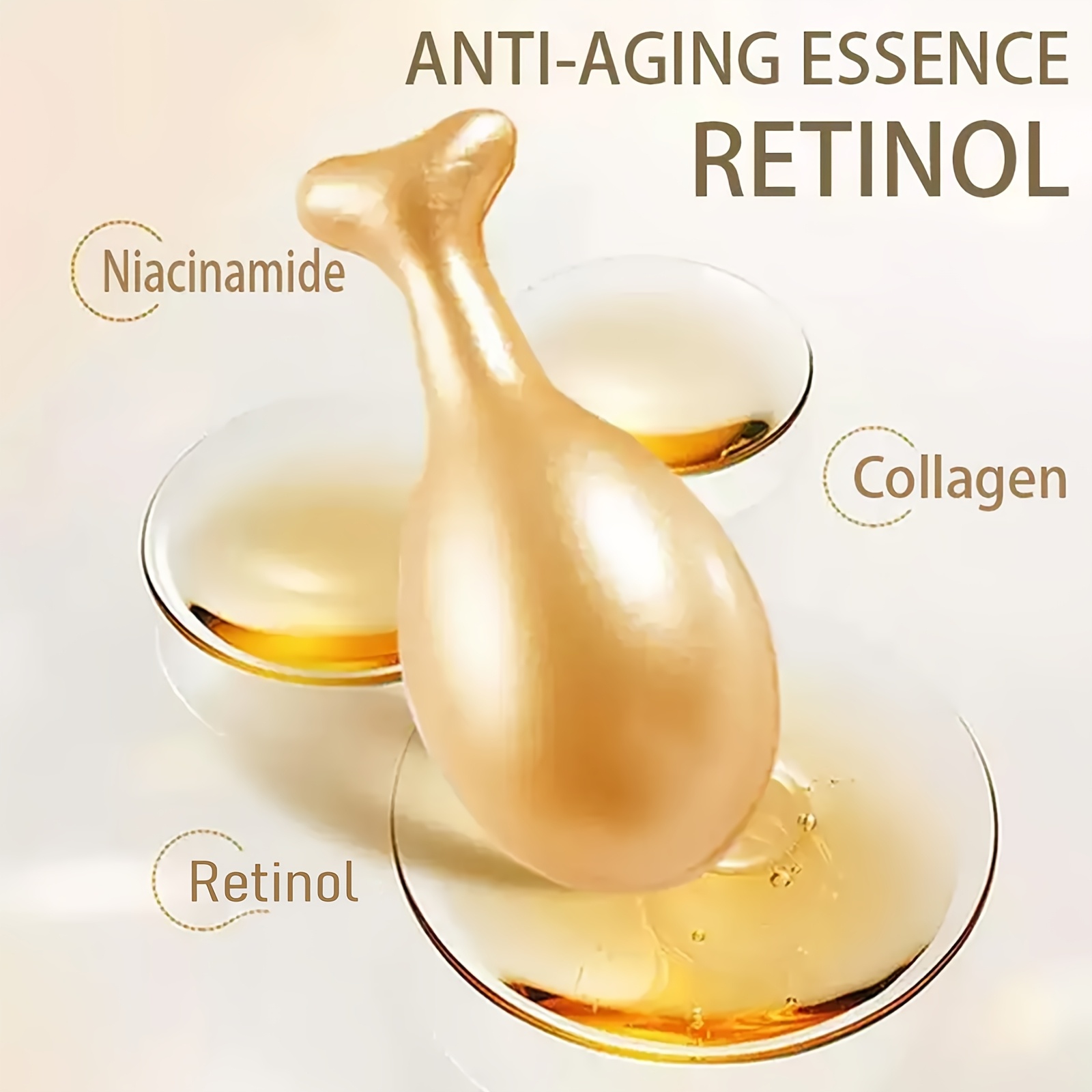 90 Capsule de Colagen, Esență Hidratantă și Hidratantă Bogată în Acid Hialuronic și Retinol, Pentru Piele, Potrivită pentru Toate Tipurile de Piele, Hidratare Profundă și Hidratantă, Ser Facial Fermitate, Potrivită pentru Călătorii și Utilizare Zilnică, Îngrijire a Pielii