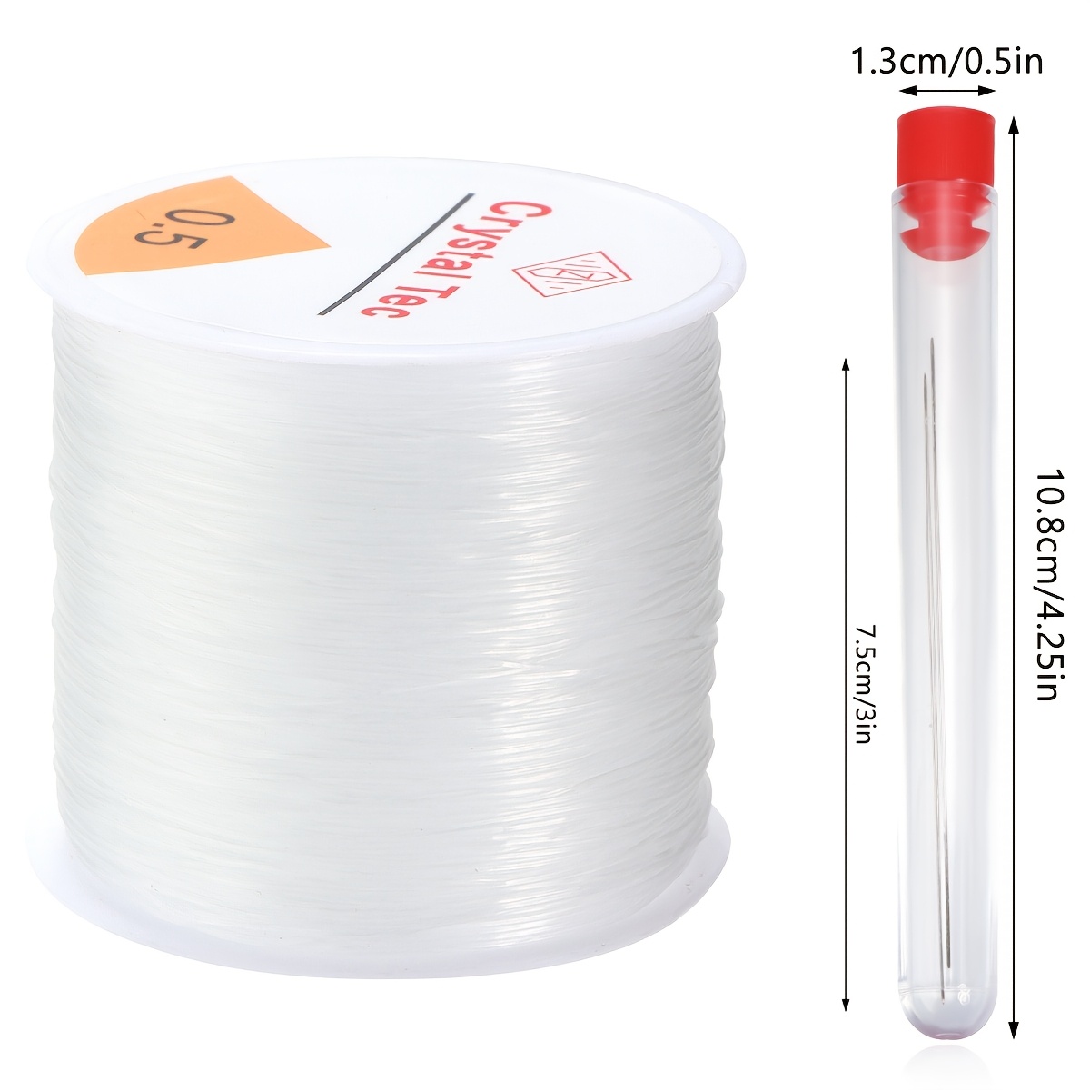 1 Roll, 100m/roll, Elastic Thread With 2 Stringing Rope String Diy Handmade Jewelry Making Beading Supplies