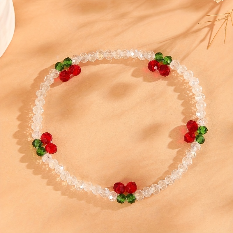 TEMU Un brazalete de moda para mujer, , fácil, brazalete de cuentas de cristal de de , adecuado para el uso diario de las mujeres y regalos de