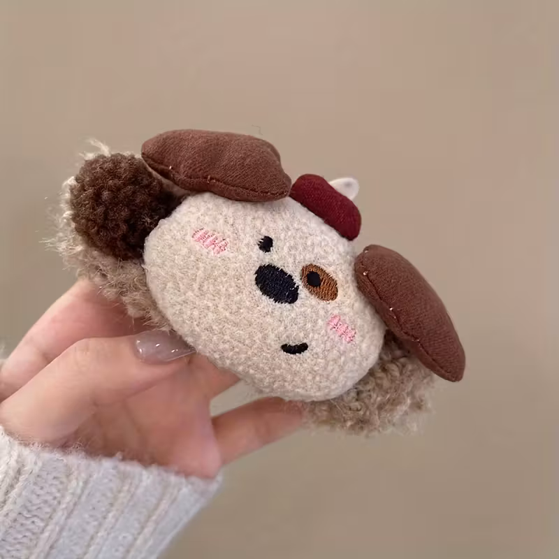 korean version of the versatile cute plush panda rabbit large bb clip for women 2024 new high end sweet versatile headband with duckbill clip Product details 11
