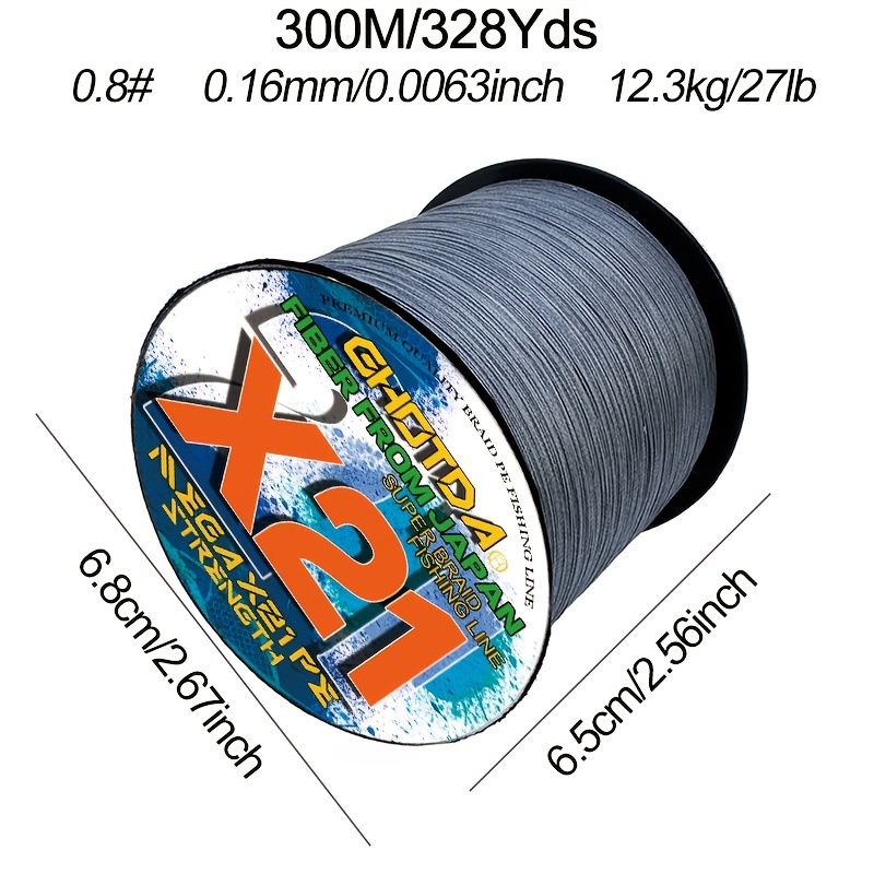 Image of New X21 Braided Fishing Line, Super Pe Line, Smooth For Long Casting, Ideal For Saltwater And Freshwater
