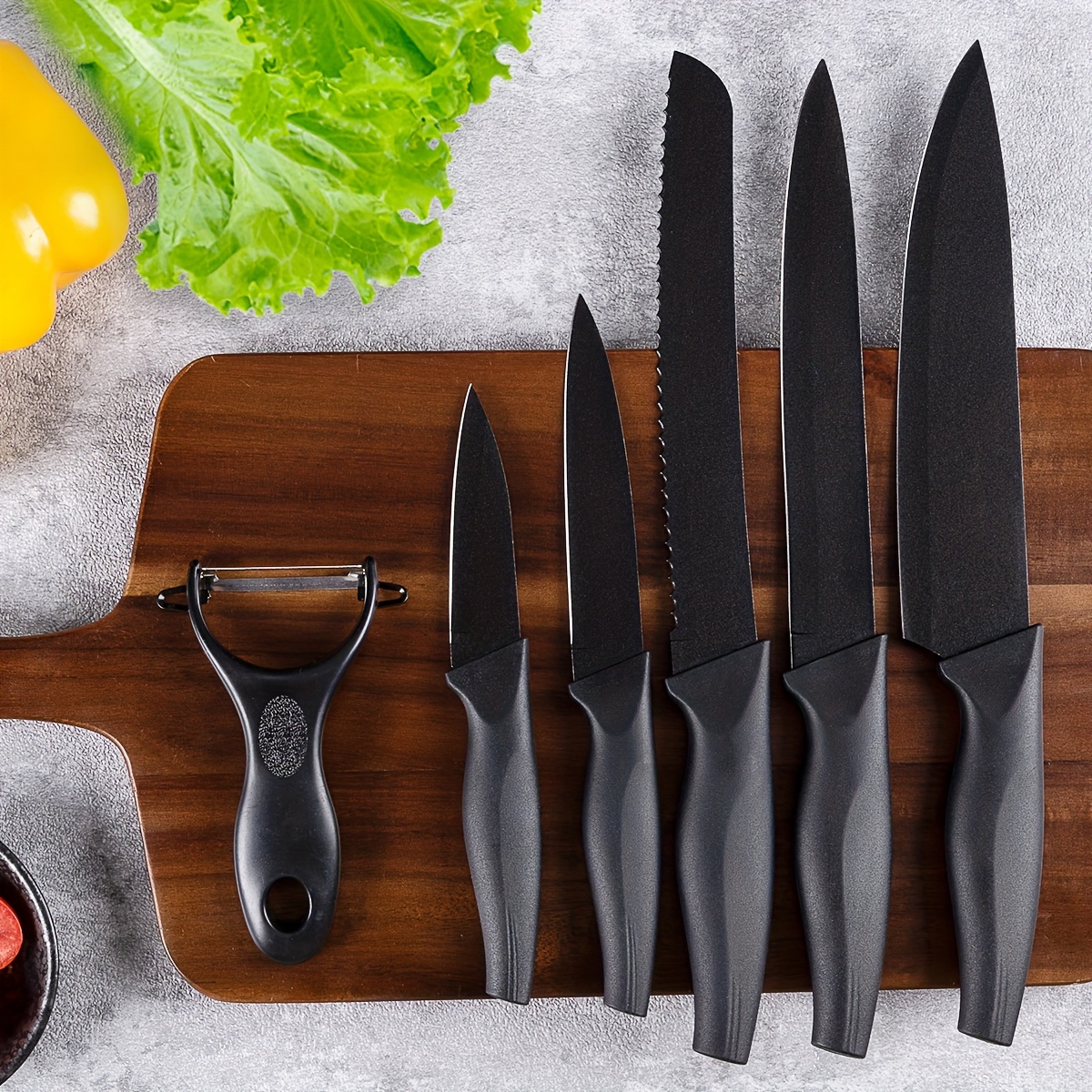 

6pcs, Knife Set, Meat Knife, Knife, Knife, Knife, Japanese Knife, Knife, Ergonomic , , Knife Set, For Halloween, Christmas Gifts