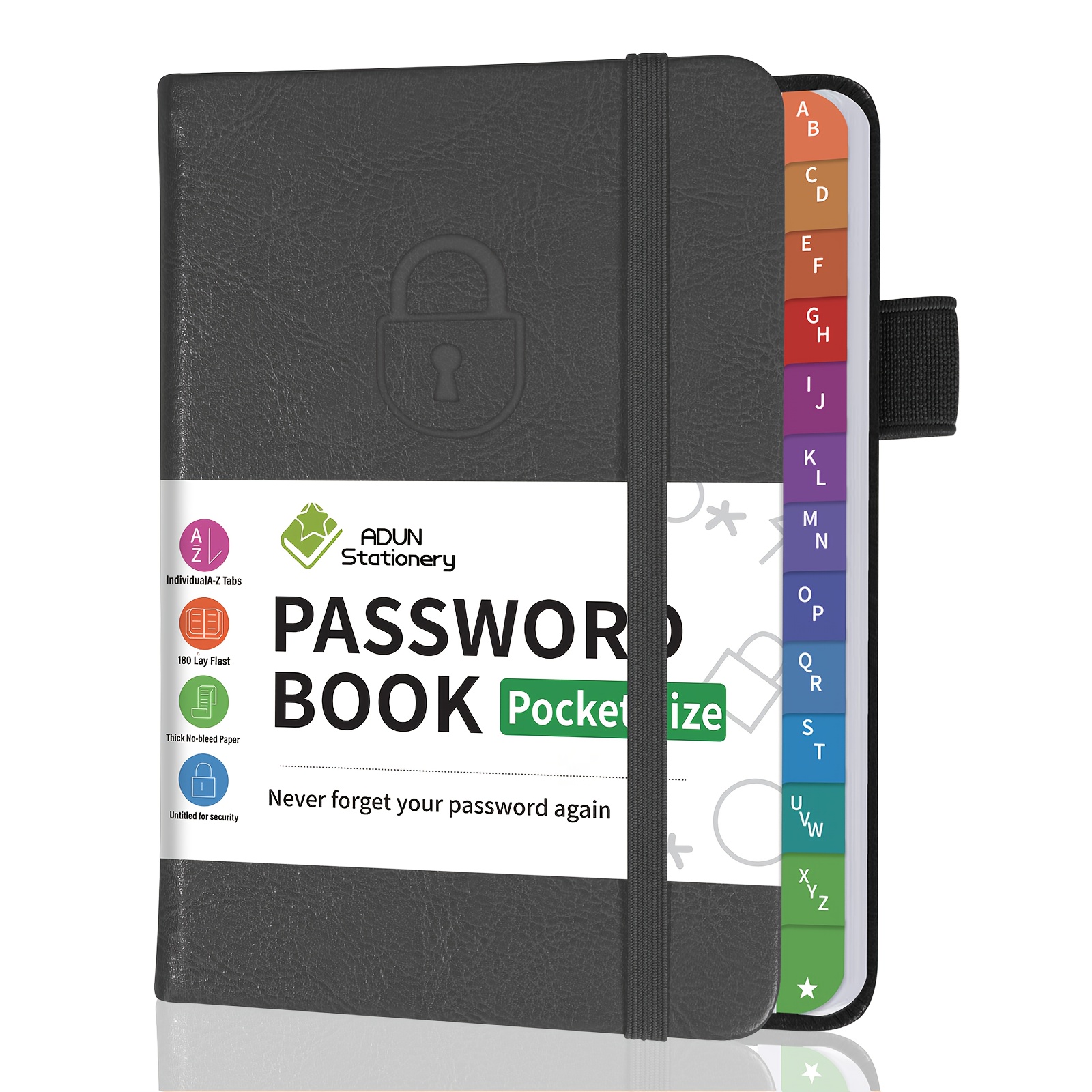 Premium Password Record Book With A–z Tabs: Compact 5.9" X 3.9" Hardcover Organizer For Website , Usernames And
