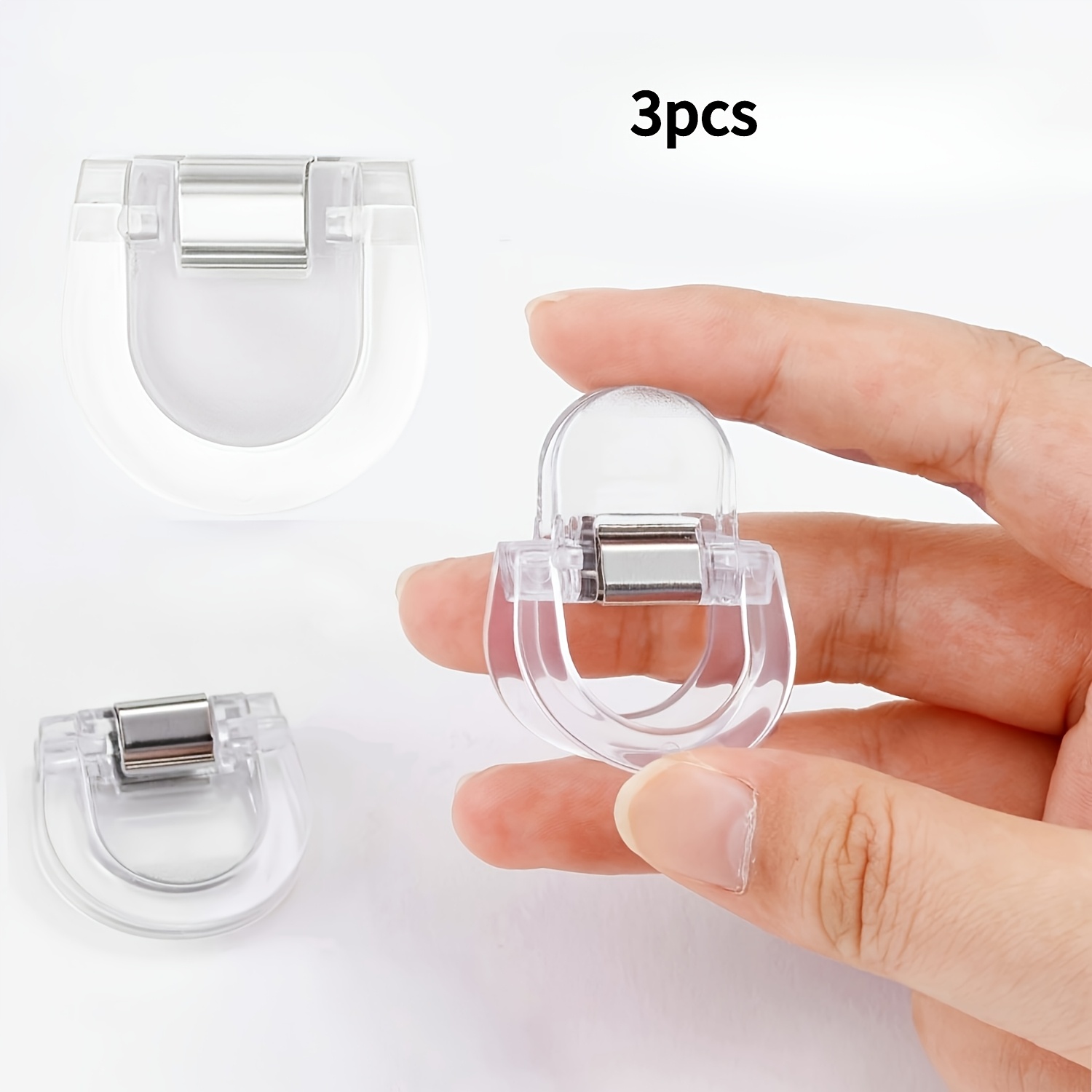 TEMU 3pcs Invisible No-sew Trouser Leg Adjusters - Adjustable Clips Suitable For Jeans, Wide Leg Pants, Tapered Hem Fixing, Suitable For Wide Pants &