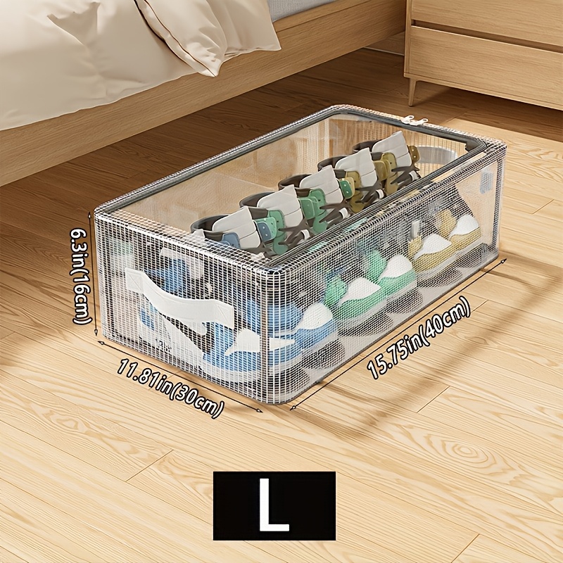 E-shop 1 Stück Faltbare Transparente – Vielseitiger Stapelbarer Aufbewahrungsorganizer, Platzsparendes Design für Schlafzimmer & Wohnzimmer,