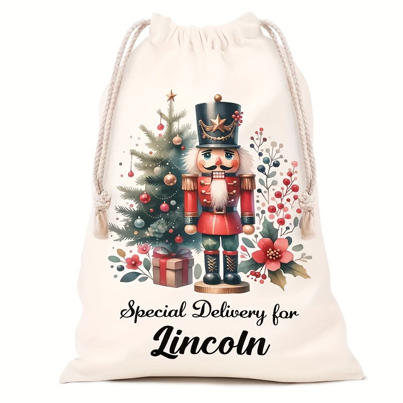 TEMU Regalo /Lui Sacchetti Regalo Natalizi Personalizzati con Coulisse - Borse di Natale in Tela con Personalizzato e di Iuta, Confezioni Regalo