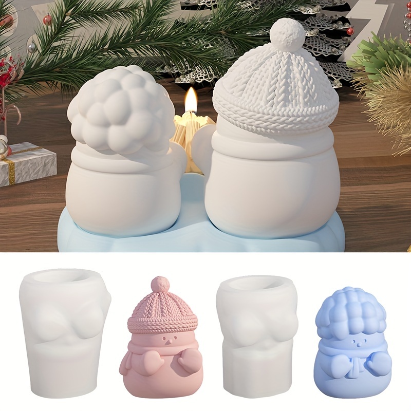 

Silicone Snowman Candle Mold - Diy Wax Molding Materials For Holiday Decorations, No Power Supply Needed
