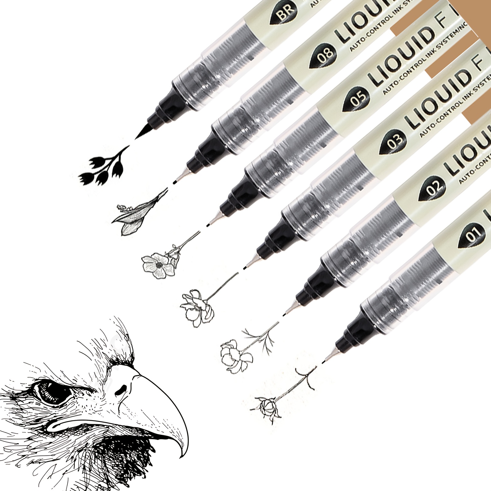Fineliner Art Drawing Pens - 8/6/3 Pen Set With Of Tips For Versatile Artistic - Perfect Fineliners For Detailed Sketching, Illustration, And Calligraphy