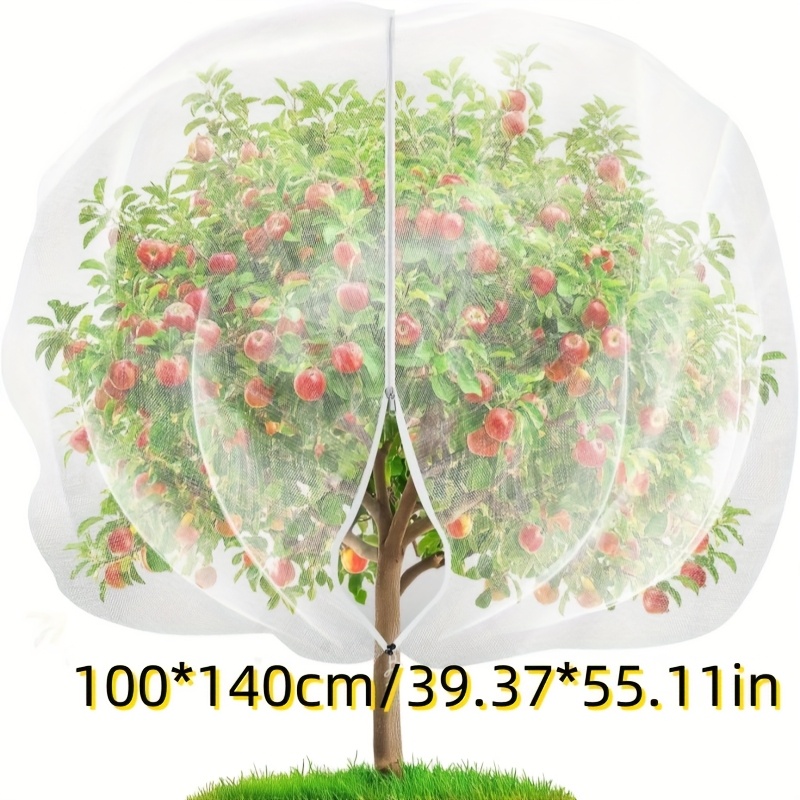 1pc Garden Netting, Blueberry Shrub Plant Cover With Drawstring And Zipper Bird Netting Plant Mulch Shrub Tree Tomato Cover Insect Squirrel Animal, Fruit Plant Jacket Protective Bag