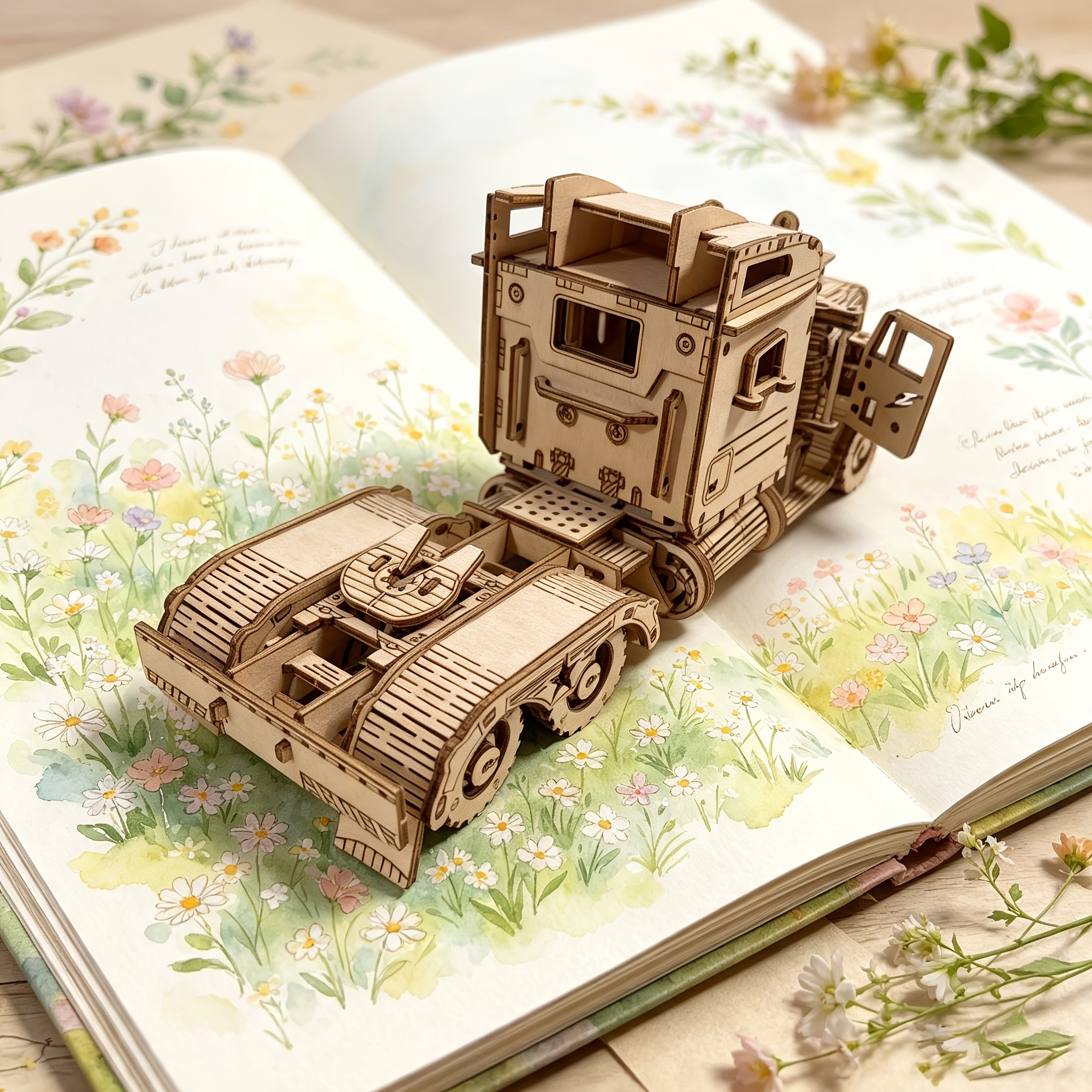 Heavy-Duty 3D Wooden Puzzle Truck Model Kit