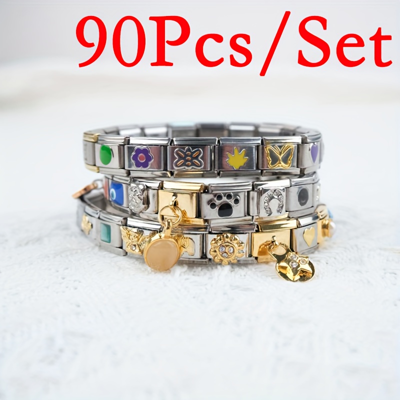 18 Link Italian Charm Bracelet Stainless Steel Composable Links