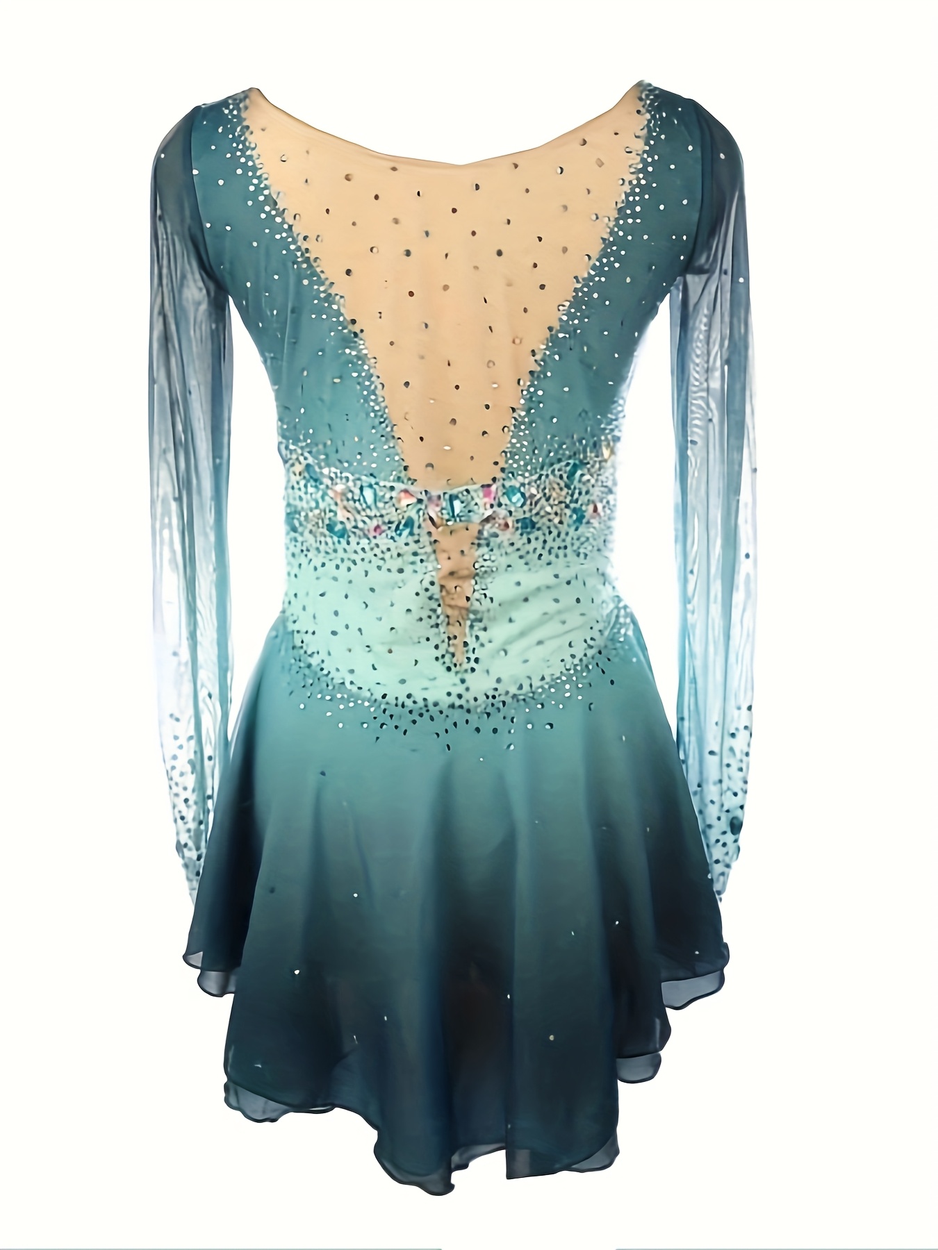 figure skating dress green Figure skating dress ice skating dress ice dance – Gymcostumes main image 1