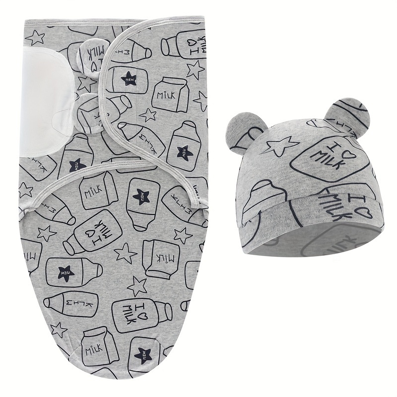 1 Set Adjustable Wrap Blanket For Babies, Suitable For 0-6 Months, Wearable Design, Calm Reflection, For Boys And Girls