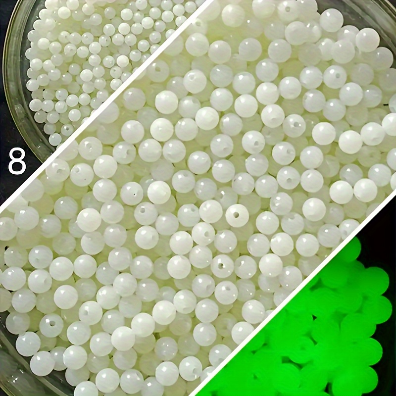 Image of 100pcs/bag Premium Luminous Beads - Glow In The Dark Jewelry - Bracelets, Necklaces, Phone Chains And Crafts - Ideal For Nighttime Additions And Fishing Beads And Bead Assortments