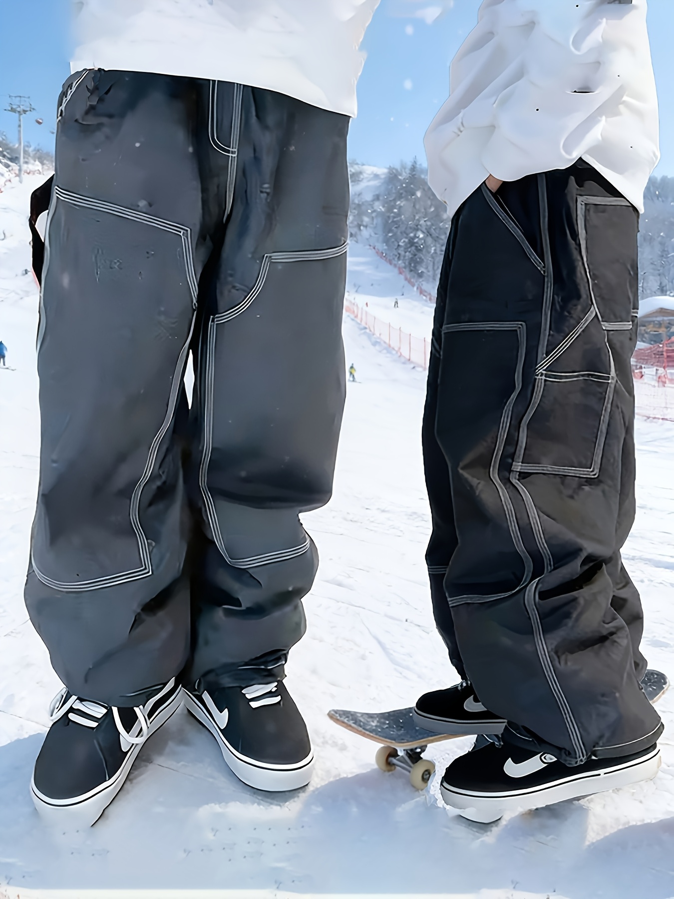 pantalones de esquí de invierno   para hombre, pantalones deportivos de moda para nieve, pantalones de esquí y snowboard cortavientos y resistentes al  , pantalones de nieve de    