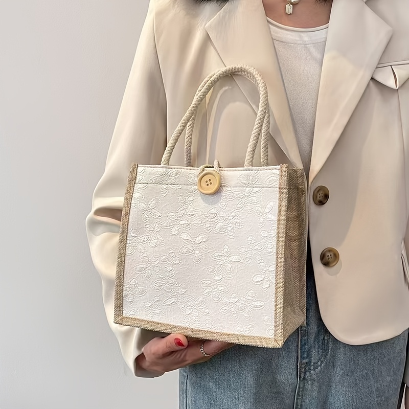 TEMU borsa tote casual, elegante borsa da portatile e contenitore per alimenti per gite
