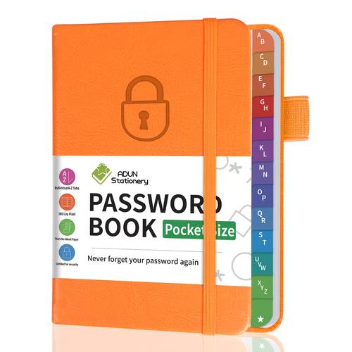 premium password record book with a z tabs compact 5 9 x 3 9 hardcover organizer for website usernames and