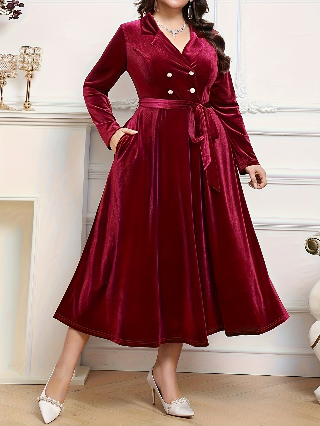 plus size plus size womens spring autumn winter velvet - Temu Mauritius