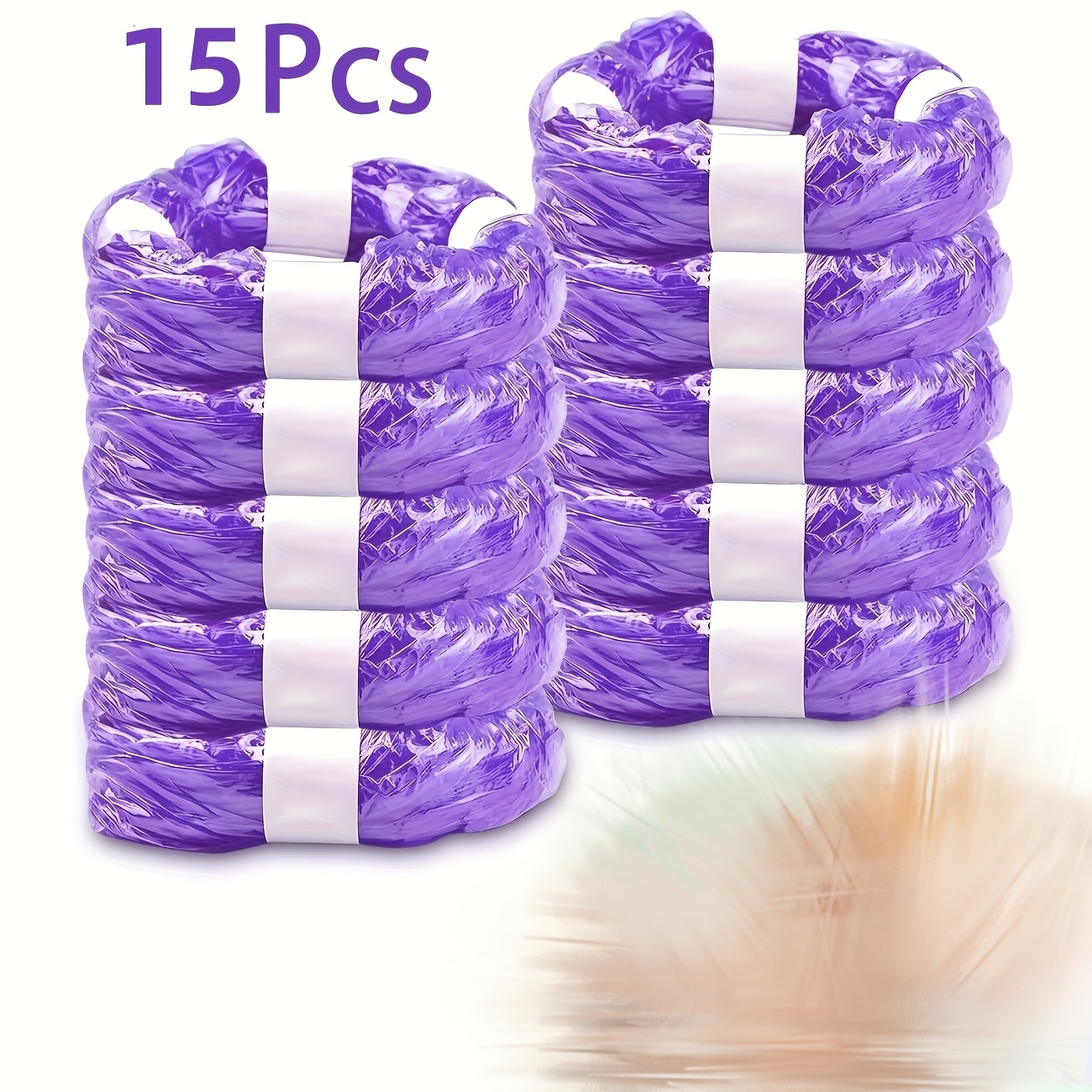 15-pack, Lemon-scented Diaper Pail Liners, 15-layer Thickened Design, Suitable For Cat Litter And Diaper Disposal, Absorbs Odors