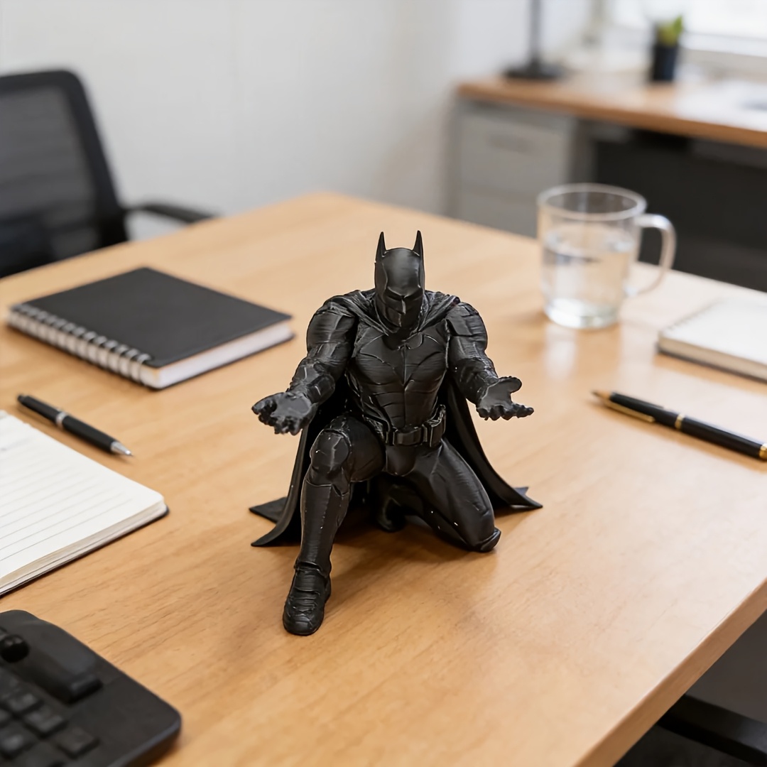 Image of Licensed For Batman Character Pen Holder, Collectible Desk Organizer For Desktop And Bookshelf, Themed Party Decor, Perfect Birthday Holiday Gift For Batman Fans