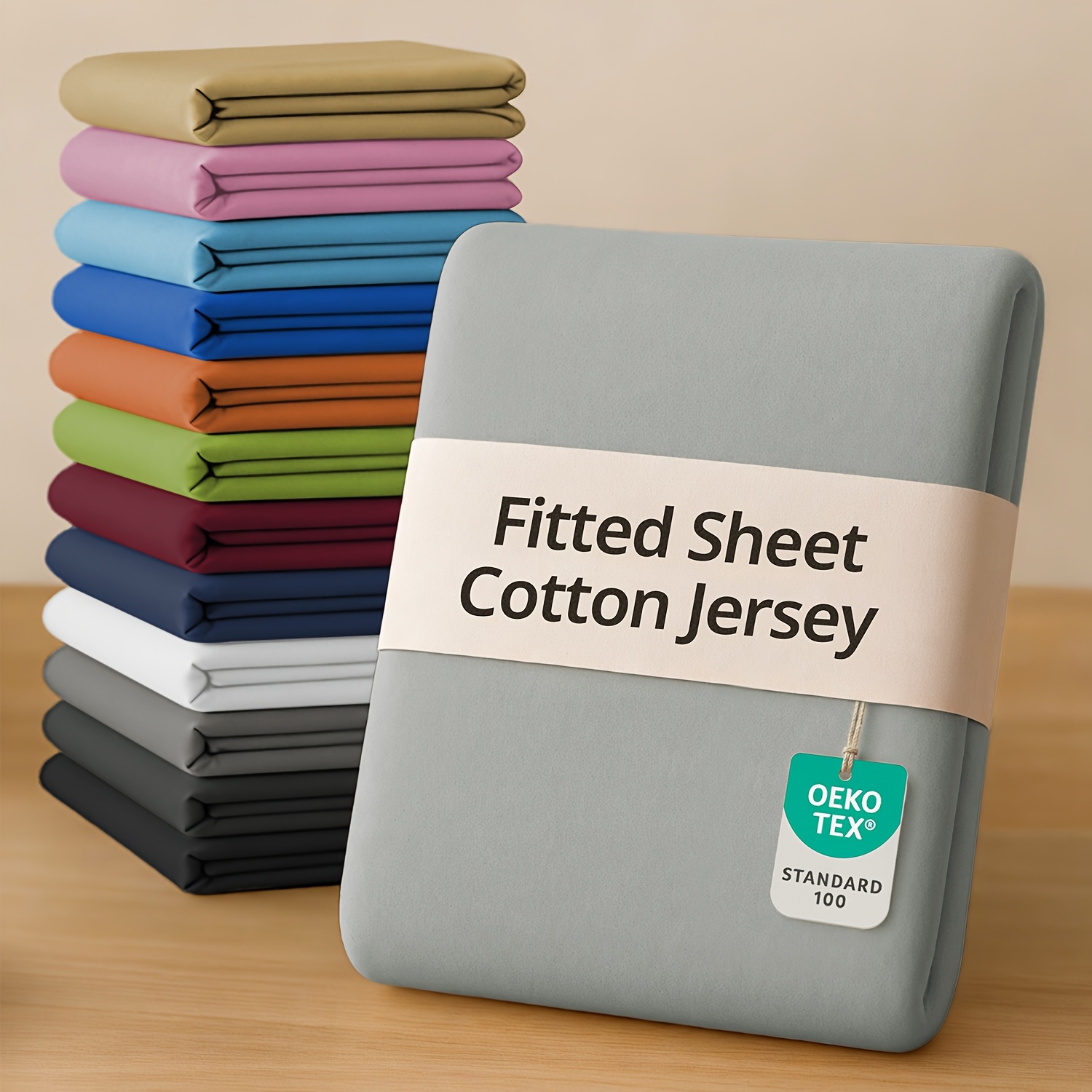 1pc Bamboo Cotton Fitted Sheet, Children Fitted Sheet, Soft Mattress Cover, Breathable Bed Sheet, Machine Washable Bed Linen For Bedroom, & School Random Color