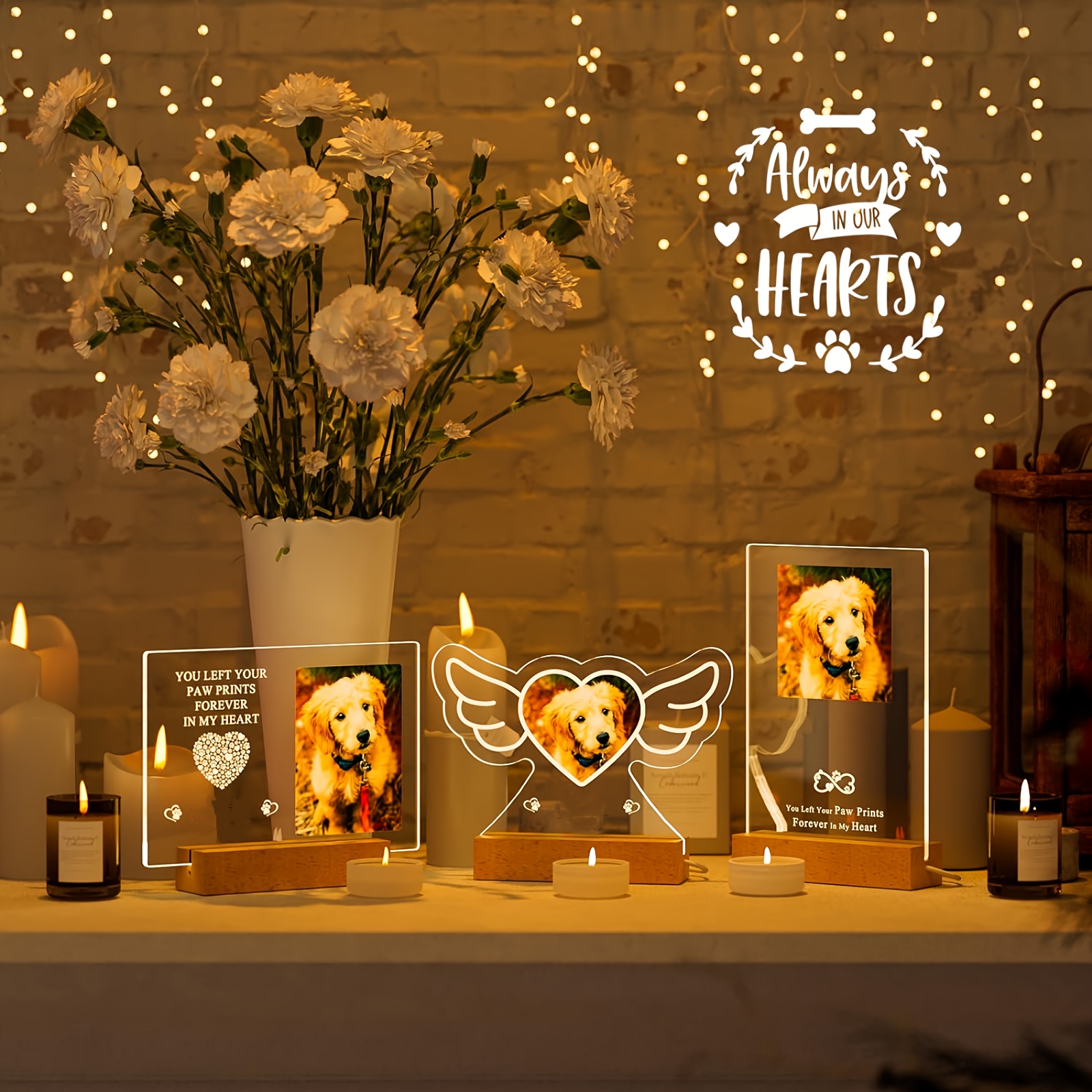 

Customized Personalized Pet Memorial Night Light Gift, Dog Memorial Gift, Pet Loss Gift, Customized Dog Memorial Plaque, Cat Memorial Photo Frame, Pet Sympathy Gift