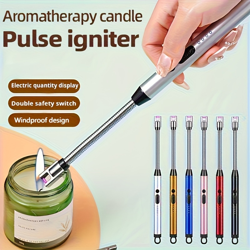usb fast charging long lasting   igniter extended heat resistant metal body multi scene   stick for outdoor camping emergency kitchen gas stove aromatherapy candles portable safe rechargeable lighter gas stove igniter