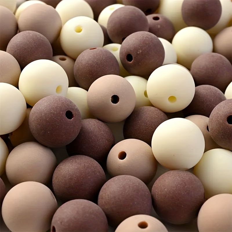 Image of 40pcs 14mm Colorful Large Round Spacer Acrylic Beads For Diy Necklace Bracelet Keychain Craft Jewelry Making Supplies
