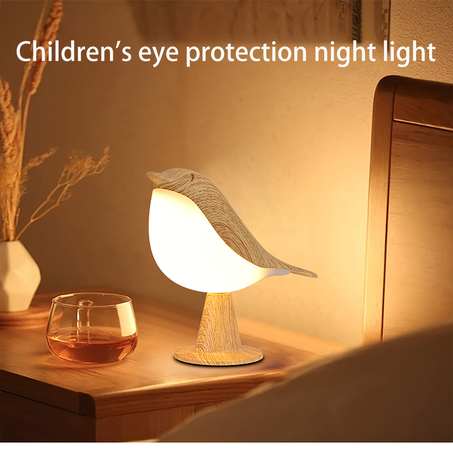 

Touch-controlled Usb Rechargeable Bird Night Light With 3 - Adjustable , Bedroom Decor & Holiday Gifts