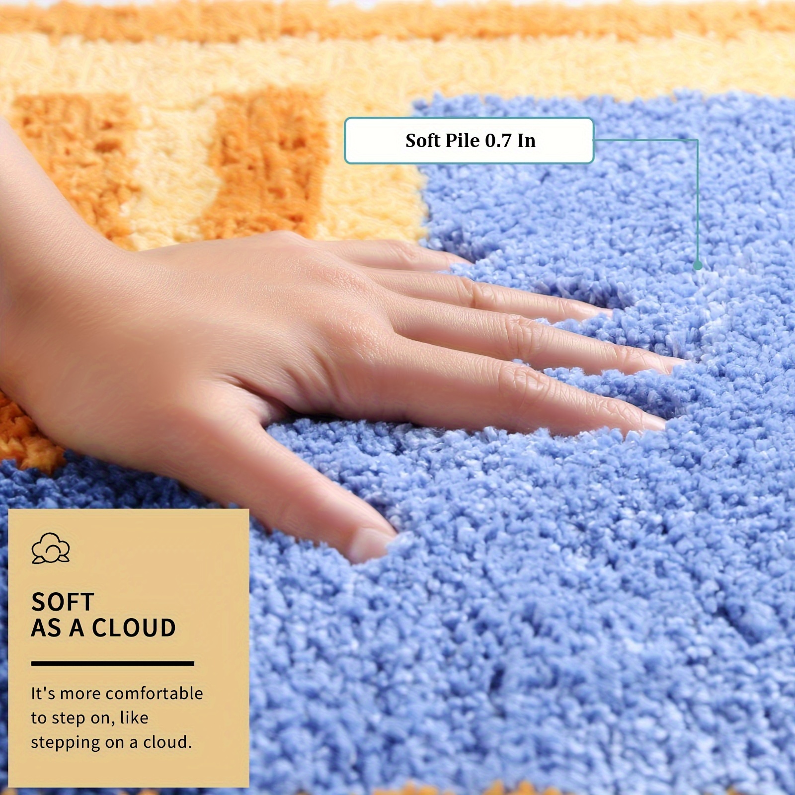 

Boho Bath Mat, Non Slip Sun Bathroom Rugs Luxury Soft Absorbent Carpet For Bathroom Shower Kitchen Entryway Farmhouse Modern Decor