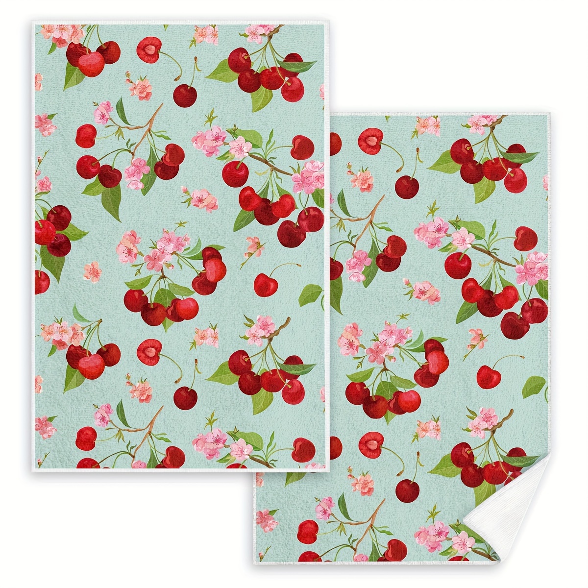 TEMU 2pcs, Hand Towels, Kitchen Towels, Kitchen Decorative Dish Towels, Absorbent Cloth Tea Towels, Suitable For Cooking, Baking, Housewarming Gifts, Cleaning Supplies, Bathroom Supplies