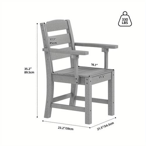 outdoor dining chairs set of 2 heavy duty max 330 lbs all weather suitable for backyard poolside