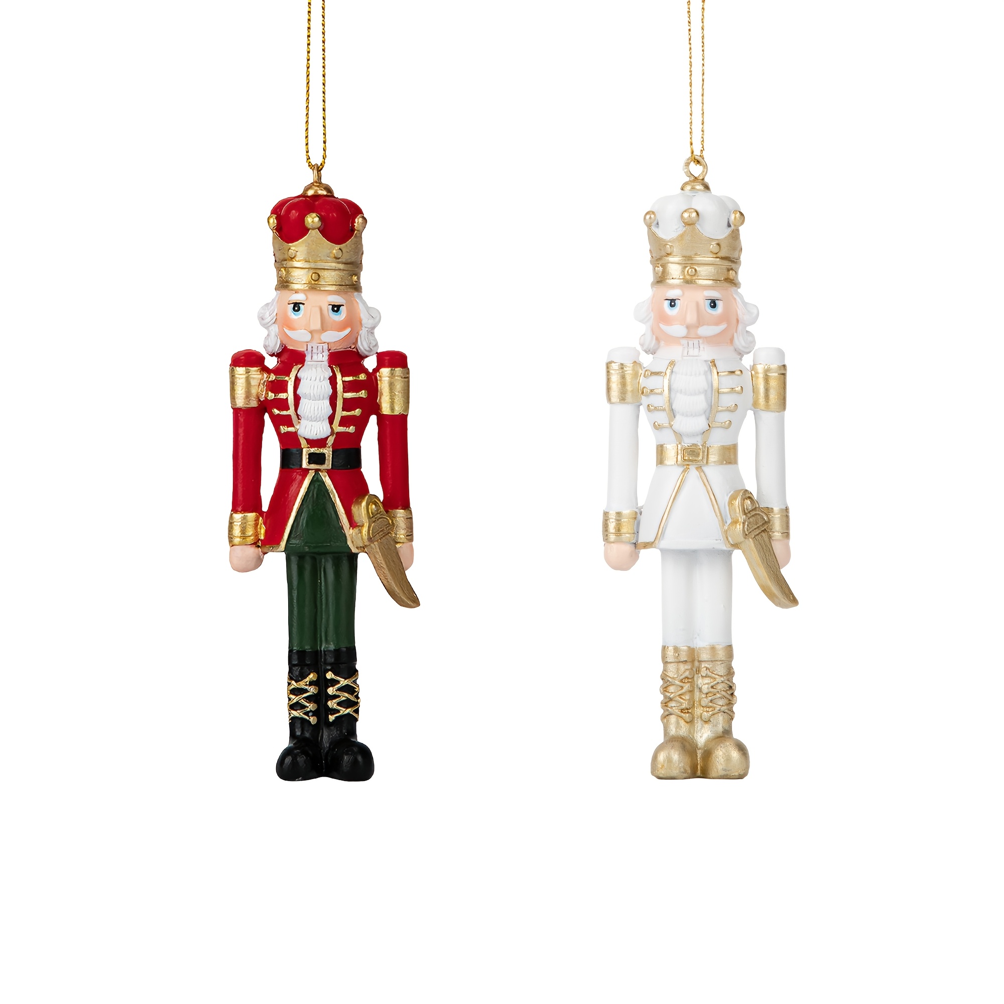TEMU 2pcs Walnut Soldier 3d Pendant Ornaments, Walnut Soldier 3d Sculpture Resin Decorations, Christmas Gifts And Christmas Tree Ornaments, For