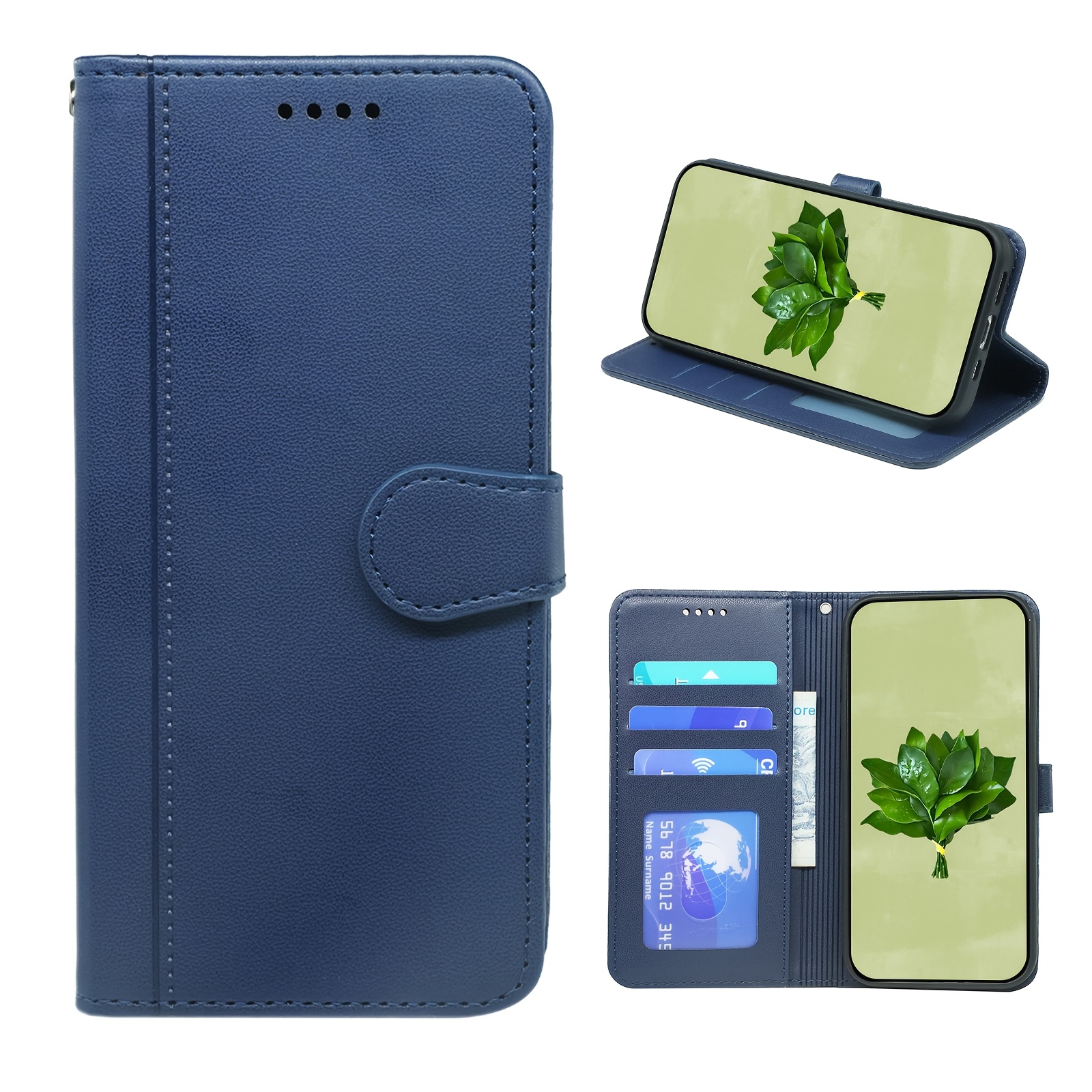 TEMU Phone Case - Luxury Wallet Case For A04 4g, A05, A04s, A05s, Featuring A Kickstand And 3 Card Slots, Making It An Ideal Gift For Holidays For
