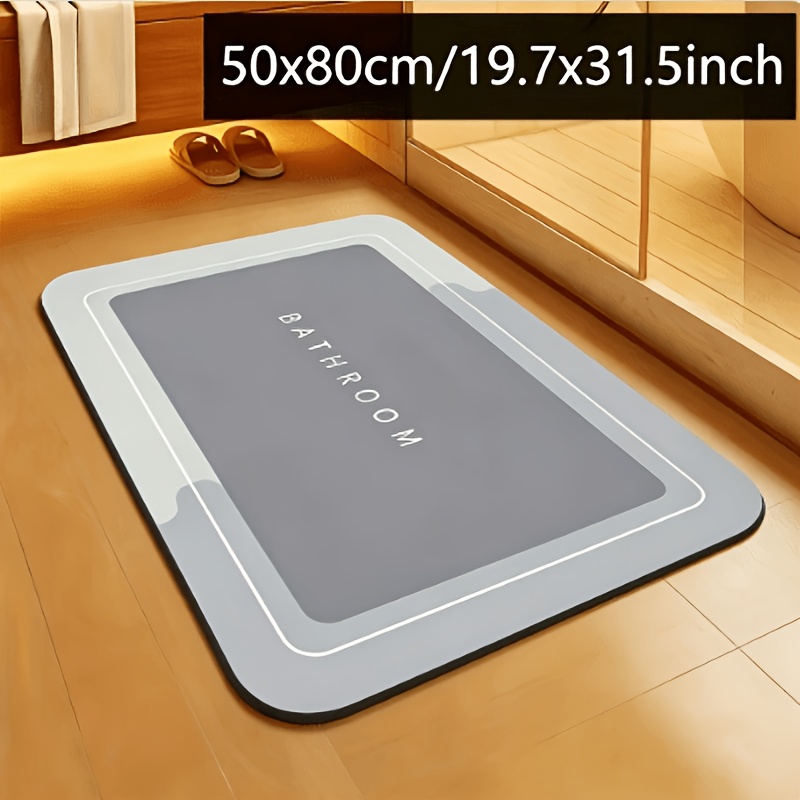 Simple Mud Bathroom Door Anti-slip Floor Mat, Home Kitchen Pad, Bathroom Absorbent Quick-drying Foot Mat, Entrance Mat