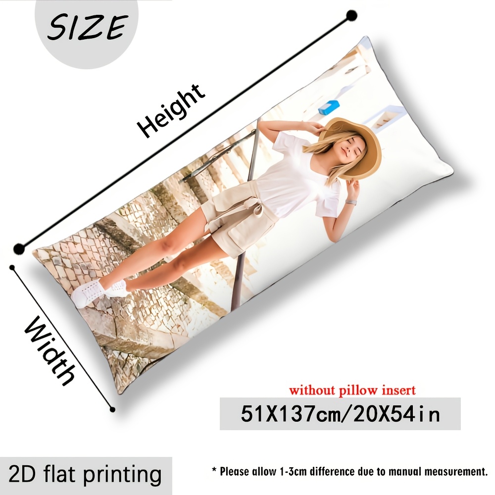 TEMU Custom Photo Pillowcase - Double-sided Printing, Soft Polyester Material, No Insert Included. Suitable For Home Decor, Couples, Holiday Parties,