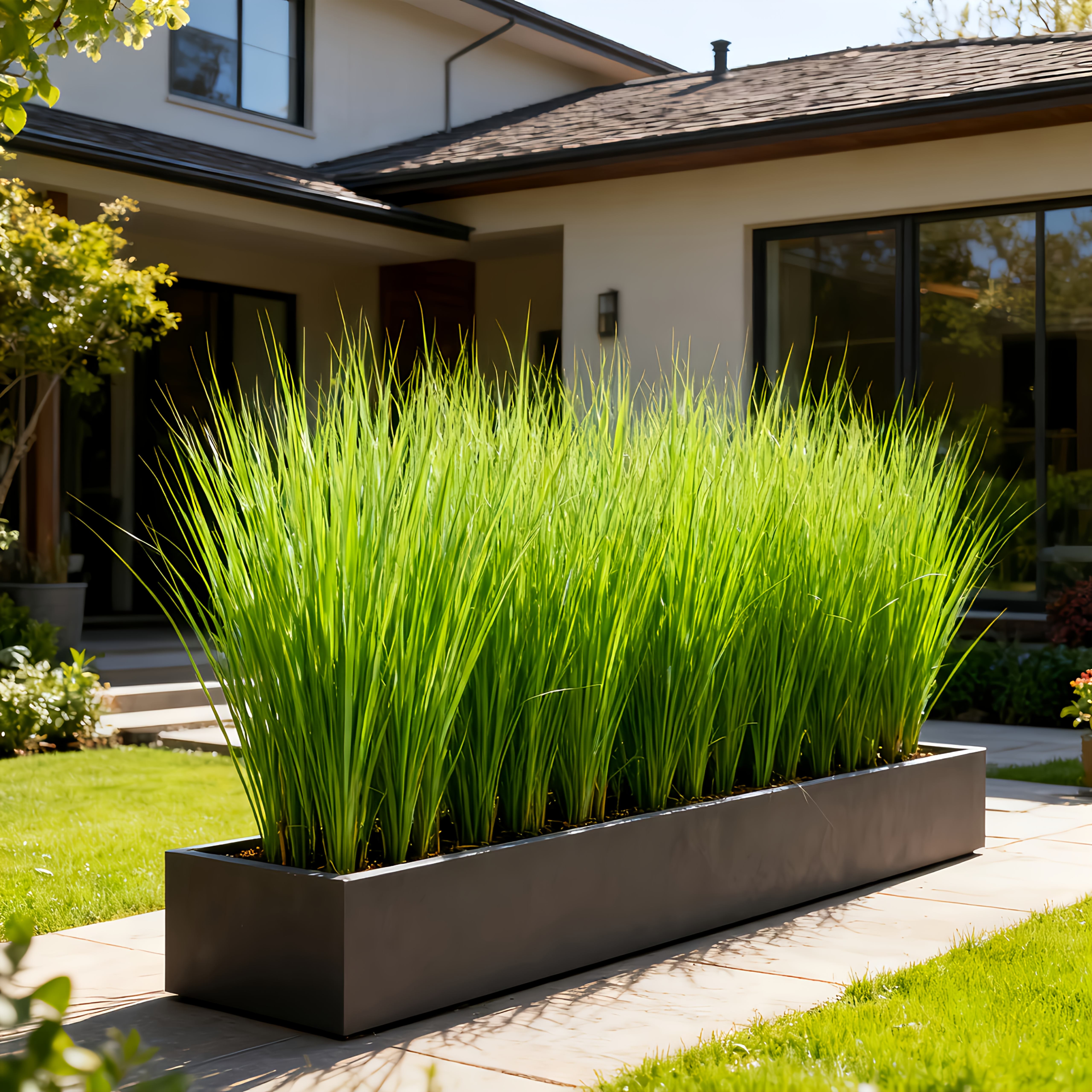 6-Pack 27.55-inch Artificial Pampas Grass Plants | Vibrant Green Leaves, Ideal for Indoor/Outdoor Decor, Perfect for St. Patrick'S Day, Valentine'S Day, Easter, Mother'S Day, Spring Decor, Wedding Decor, Garden, Porch, Windowsill