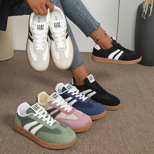 womens fashion new lace up striped comfortable wear casual athletic outdoor hiking outing trendy beautiful womens casual athletic shoes women shoes sneakers