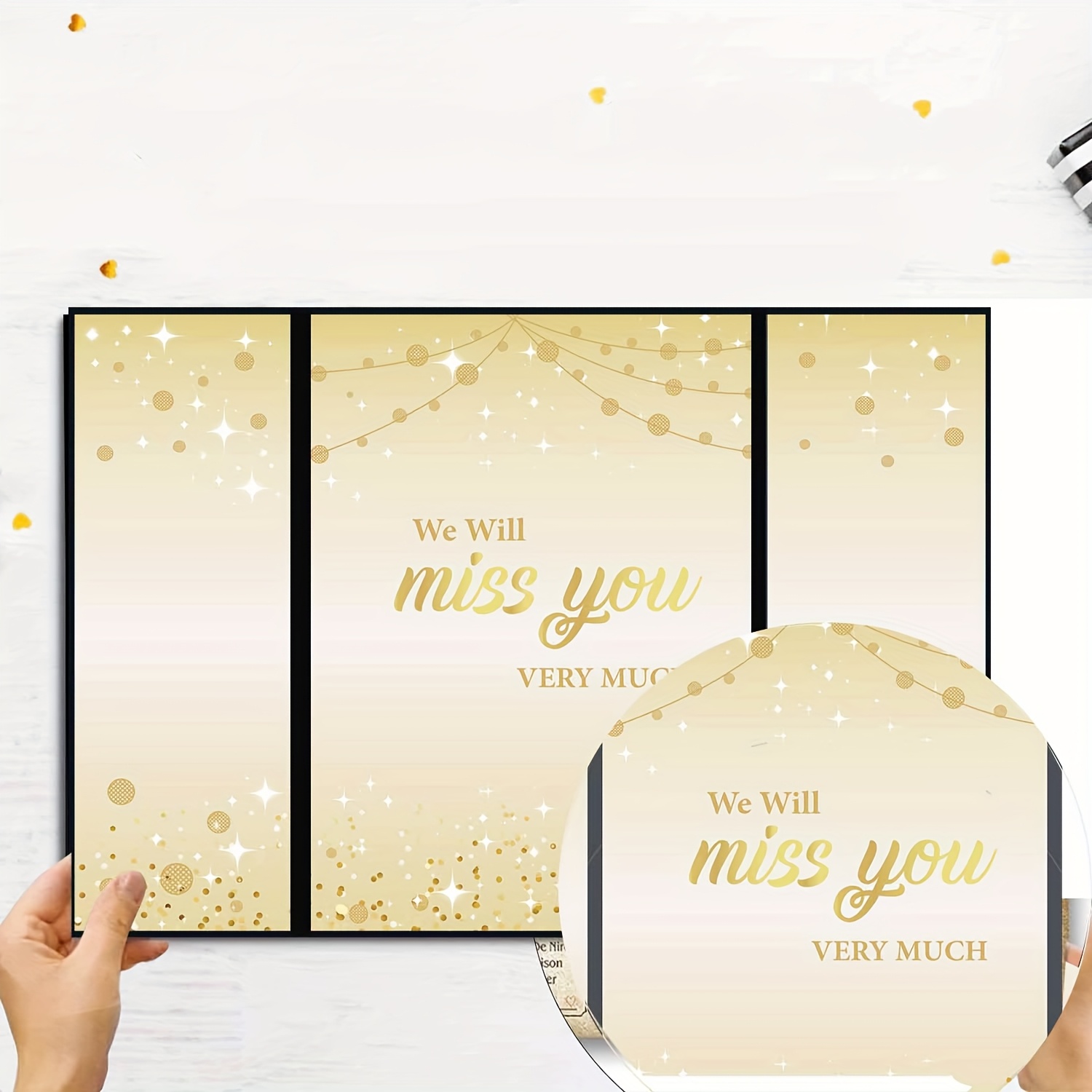 Exquisite Graduation Farewell Card Elegant Goodbye Message Book for Colleagues and Friends Keepsake Graduation Celebrations Design