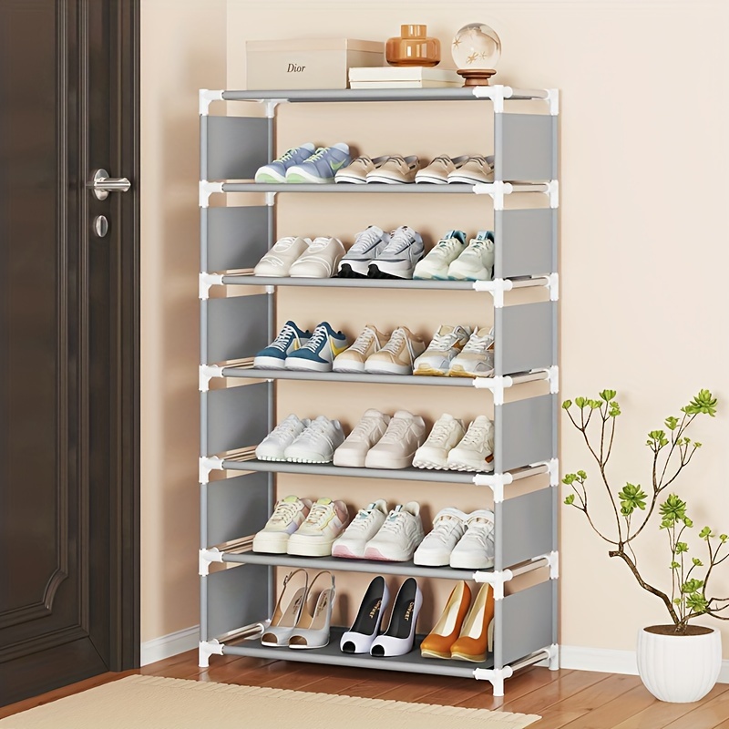 detachable dust proof non woven shoe rack simple household shoe rack organizer   shoe rack suitable for home bedroom and   cabinet wall multi functional storage organizer details 3