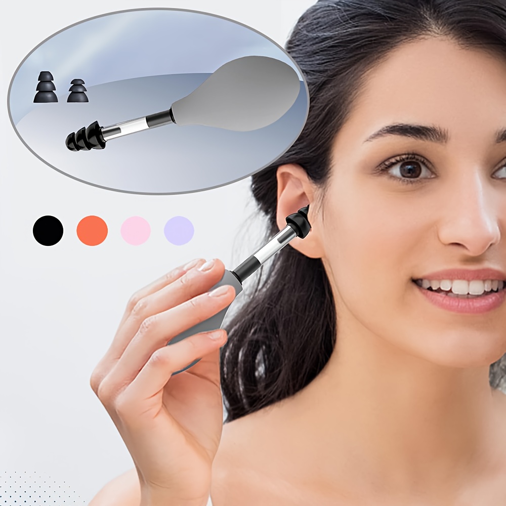 1 Device Xunhaoo Portable Ear Pressure Tool with 3 Sizes Soft Earplugs Suitable for Migraine, Tension Headache & Tinnitus - Travel-Friendly Earplug Massager Device