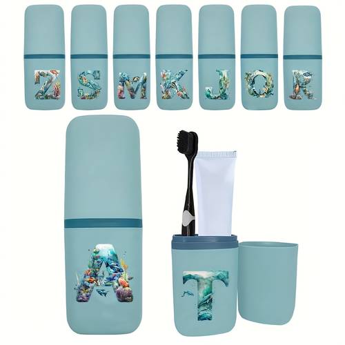 toothbrush holder and case for bathroom additions outdoor travel toothbrush and toothpaste storage box printed dustproof storage box from series for travel and school supplies vacations and camping