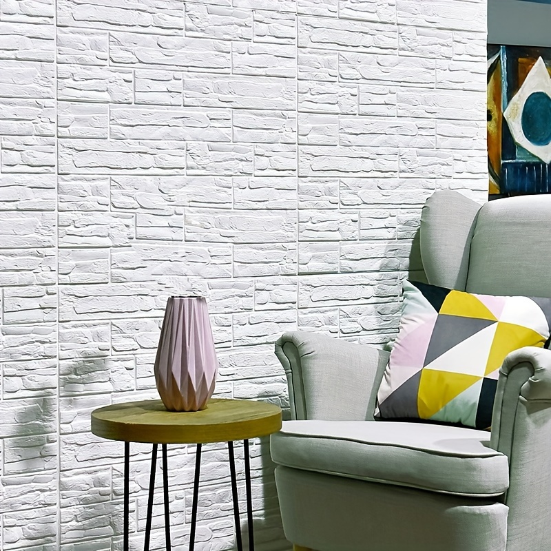 Comprar 1/5/10 Uds. Papel tapiz de 70x70cm, Adhesivo de pared 3D de ladrillo,  autoadhesivo de espuma, decoración para sala de estar, papel impermeable
