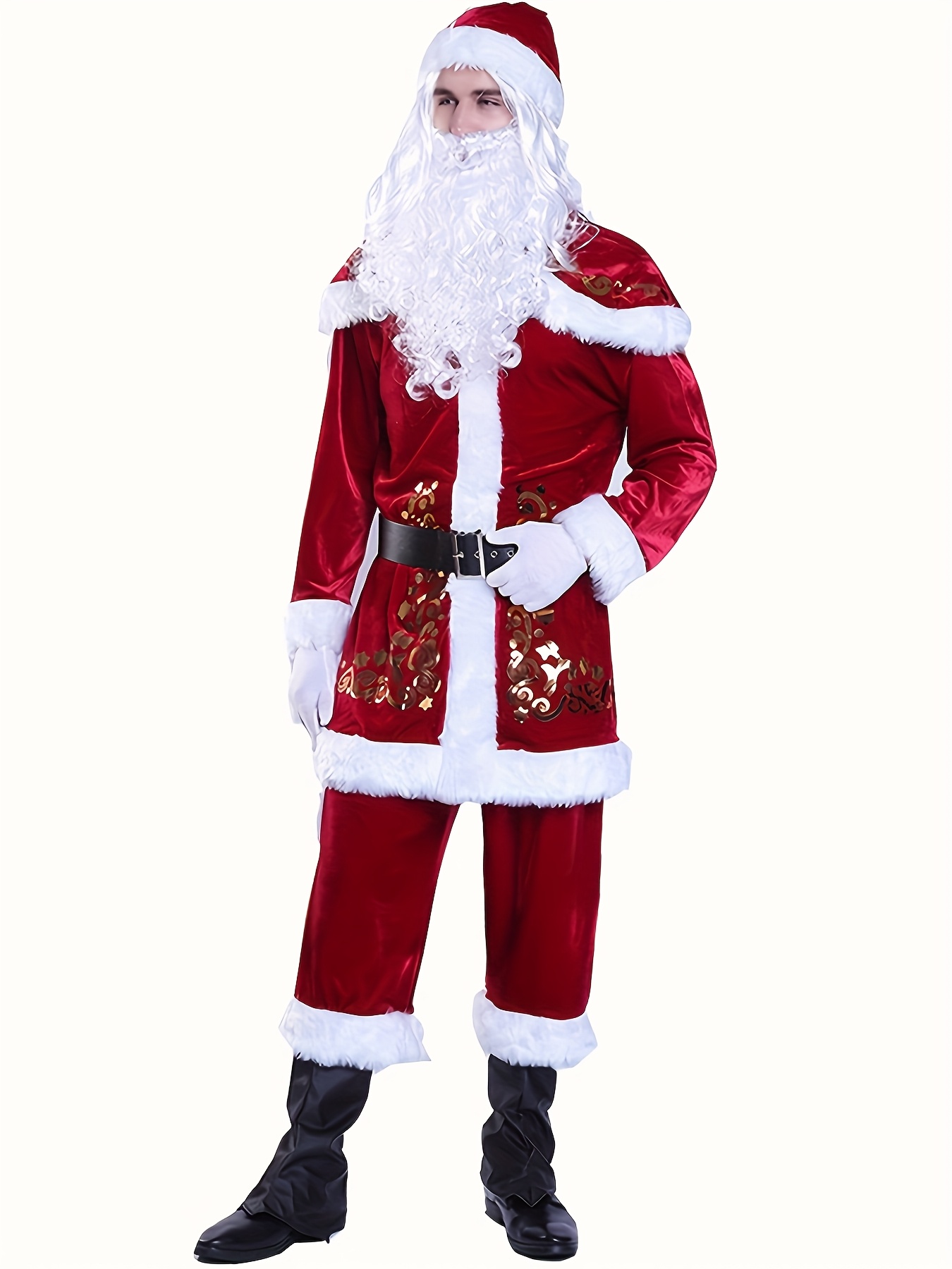christmas santa claus cosplay costume xmas outfits luxury - Temu