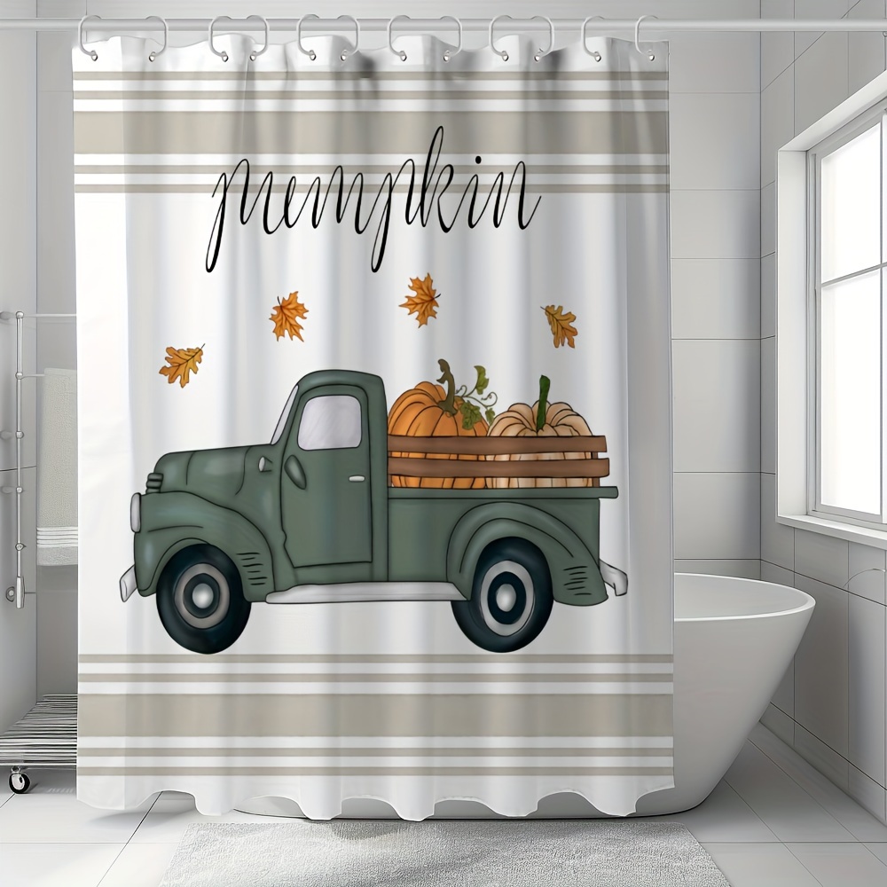 

Fall & Shower Curtain 12 - -, Striped For Bathroom Decor