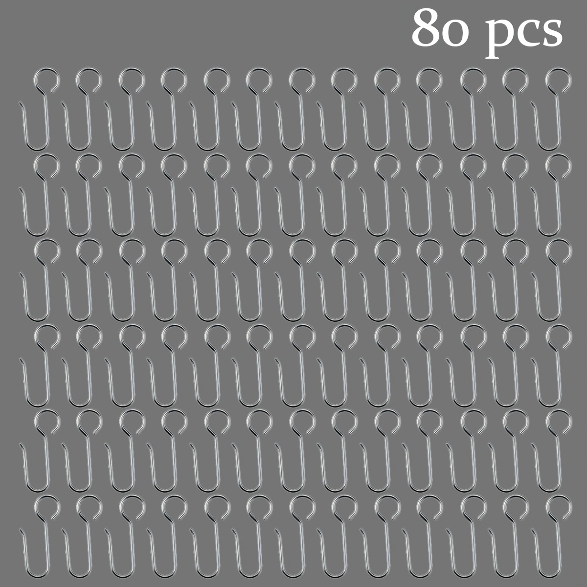 TEMU 50/80pcs Crochets de rail de rideau de plafond, Ensemble de rail de rideau flexible, Convient aux portes et fenêtres, Rideaux de séparation de